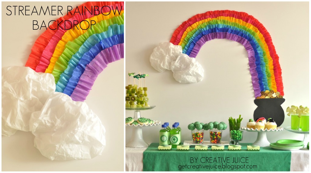 Creative Juice: {tutorial} rainbow party streamer backdrop